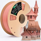 OVV3D PLA Filament Wood PLA, 3D Printer Filament Gradient Multicolor Wood PLA Filament 1.75mm +/- 0.02mm 1kg(2.2lbs) Add 20% Real WoodFiber