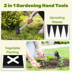 2 in 1 Manual Weeding Rake and Garden Hoe for Yard Lawn Patio Garden