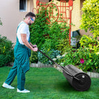 IRONMAX 30 Gallons/113 L Manual Lawn Roller, Water & Sand Fillable, Black
