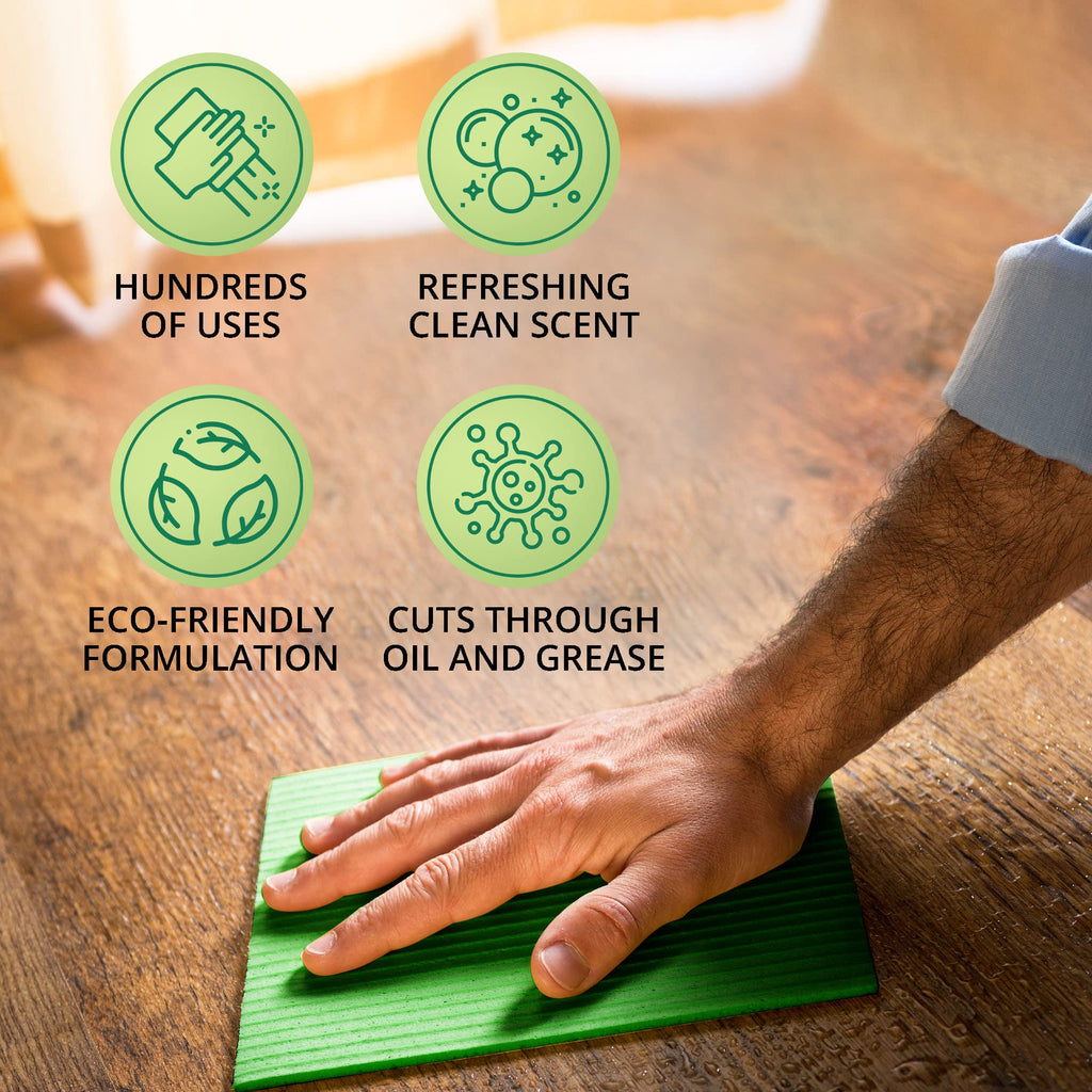 All Purpose Cleaner Concentrate - Advanage 20X The Wonder Cleaner Green Apple for All Surfaces Around Bathroom, Kitchen, Oil and Grease, Multi Purpose Cleaner for Household Cleaning Solution, 128 FlOz