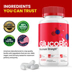 (5 Pack) Glucobio Capsules - Official Formula - Gluco Bio Support Supplement Vitamin, Glucobio Health Wellness Capsules Maximum Strength, Glucobio, Gluco Bio Pills Advanced Support (300 Capsules)