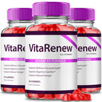VitaRenew Advanced Gummies for Skin Health, VitaRenew Gummies for Skin Health - Maximum Strength, Keto+ ACV Gummys, All Natural Support Formula Keto+ACV, Vita Renew Gummy Reviews (3 Pack)