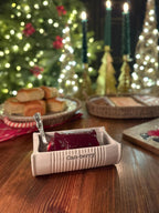 Mud Pie Can-Berry Ceramic Cranberry Serving Dish, Includes Spatula