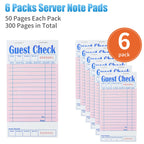 ZPARIK 6 Pack Guest Checks Books, Server Note Pads, Pink