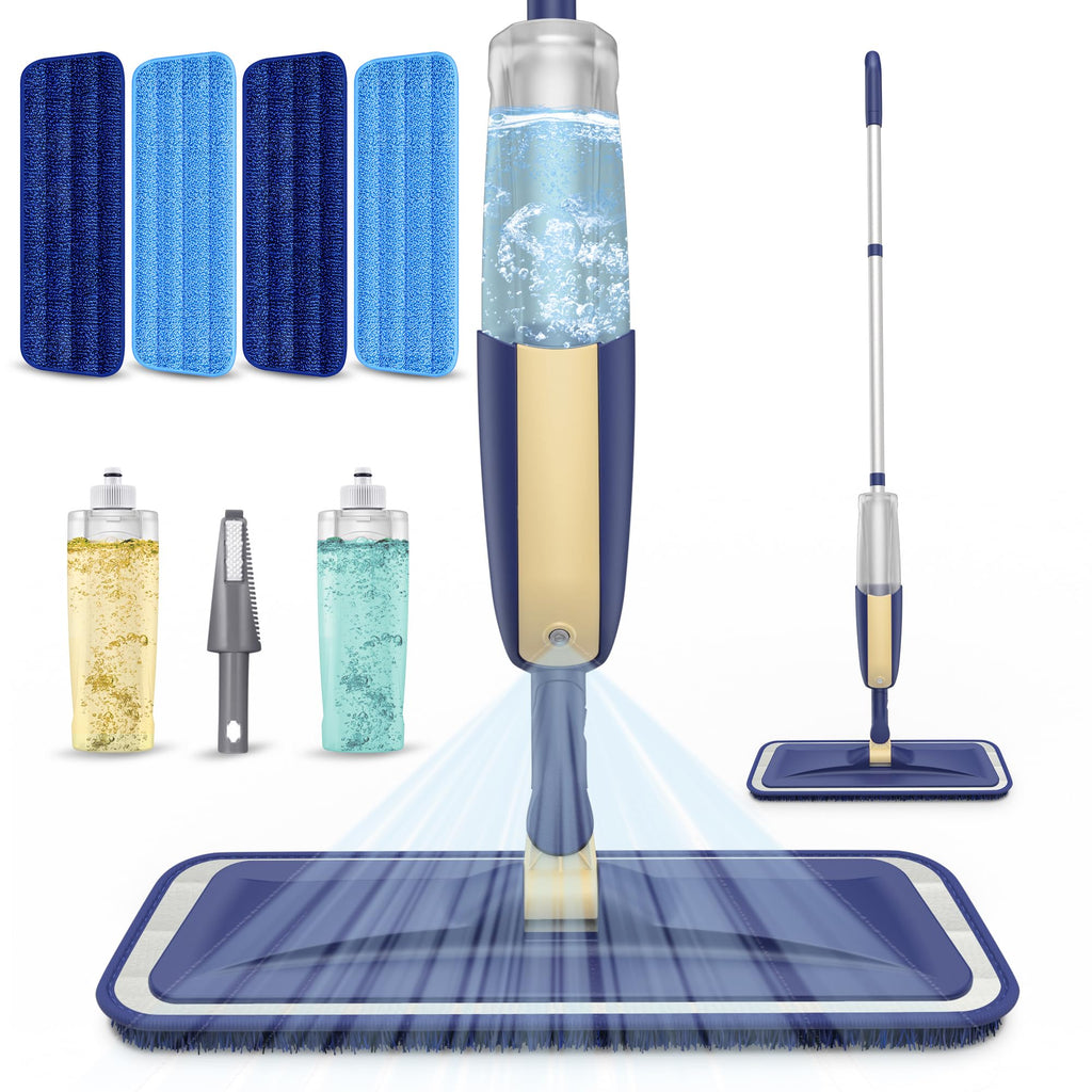Spray Wet Mops for Floor Cleaning: Hardwood Floor Mop 2 Bottles Refillable
