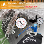 Kipiea 600D Outdoor Waterproof Square Hot Tub Cover Protector, Heavy Duty Polyester SPA Cover UV Protection Cover 90" L x 90" W x 20" H, Black