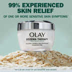 Olay Sensitive Eczema Therapy Face Moisturizer Skin Relief Cream, 1.7 fl oz Fragrance-Free Skin Care Treatment with Colloidal Oatmeal