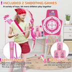 Bow and Arrow Toys for Kids, 2 Pack LED Light Up Archery Set Outdoor Indoor