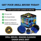 Drillbrush Boat Accessories – Kayak Cleaning Kit – Boat Cleaning Brush Kit – Marine Scrub Brush Attachment for Drill – Rotary Brushes for Boats – Motorized Hull Power Scrubber Set - Hull Cleaner Set