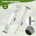 150 Pack 6 Inch Turf Nails for Artificial Grass Galvanized Metal Landscape Stakes Spiral Spikes for Weed Barrier, Garden Lawn Paver Edging, Securing Fences