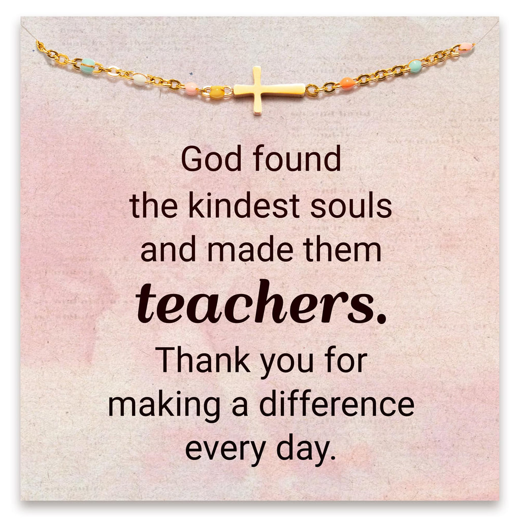 STORYJEWELLERY Teacher Appreciation Gifts, Teacher Bracelets for Women, Christian Teachers Jewelry, Thank You & End of Year Gifts for Teachers, Birthday Gift