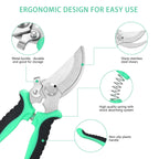5‑Piece Garden Pruning Shears Set with Gloves & Storage Bag – Stainless Steel Trimming Scissors for Flowers, Herbs & Small Branches – Ergonomic Gardening Tools Kit (Multi-color)