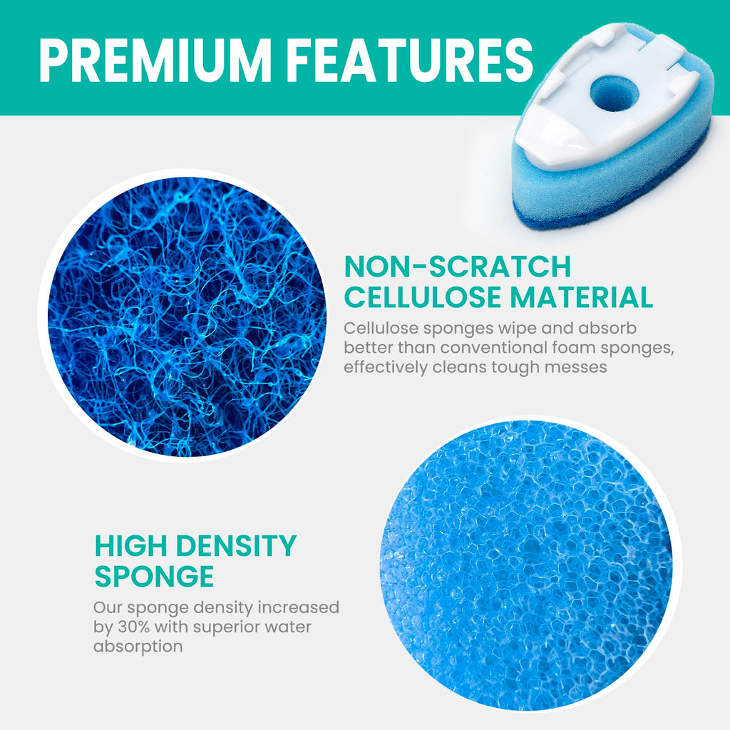 Dish Wand Refills Sponge Head with Hole,Non Scratch Dishwand Refill Heavy Duty Replacement Head,Soap Control Dispensing Scrubbers for Kitchen,Pans,Dishwasher Tools,Compatible Sponges Scrub with Handle