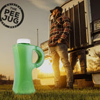 The Original Pee Jug - 2011mL (68oz) Leak & Spill-Proof Portable Urinals for Men - Outdoor Male Urine Bottle for Trucker, Hunting, Travel, Camping, Hospital - Funny Novelty Gag Gift for Him, Green
