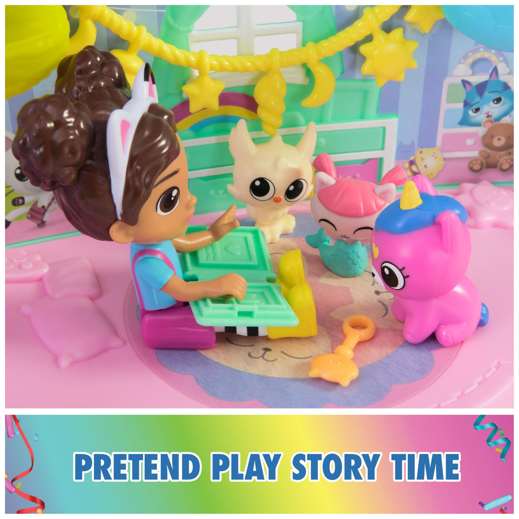 Gabby's Dollhouse Kitty Care Ear Purrfect Playroom – 17-Piece Playset with 4 Toy Figures, Dollhouse Furniture, Doll Accessories & Baby Doll Stuff for Kids Ages 3+