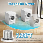 Magnetic Dryer Vent Kit, Quick Connect for 4" Dryers, Save 4–6 Inches of Space, Strong Magnetic Hold, 3.3FT Hose, Airtight Seal & Reinforced Wall Connector