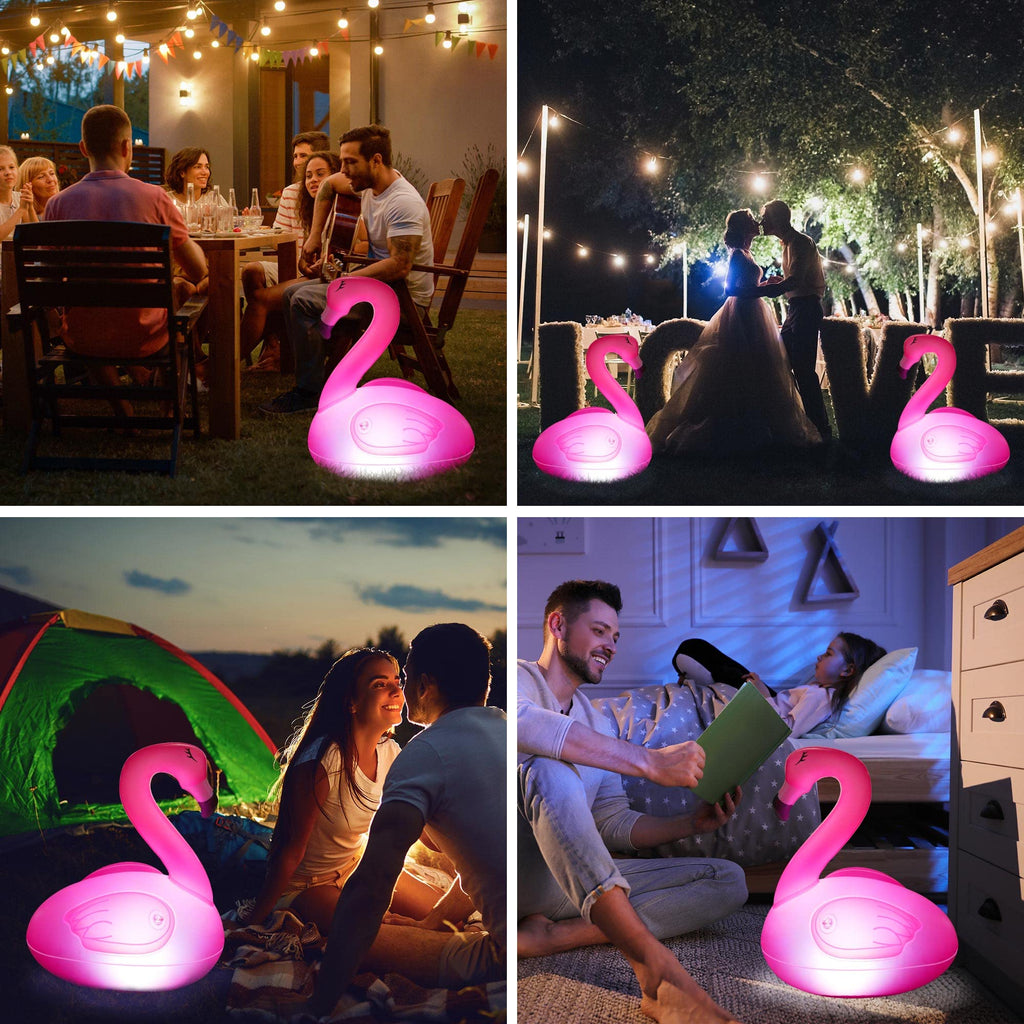 Toodour Floating Pool Lights, 3 Packs Solar Flamingo Pool Lights that Float, Waterproof Glow in The Dark Inflatable Solar Powered Flamingo Lights for Swimming Pool, Party, Garden, Patio, Outdoor Decor