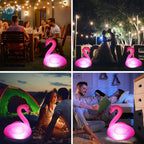 Toodour Floating Pool Lights, 3 Packs Solar Flamingo Pool Lights that Float, Waterproof Glow in The Dark Inflatable Solar Powered Flamingo Lights for Swimming Pool, Party, Garden, Patio, Outdoor Decor