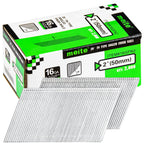 meite 16 Gauge 20 Degree Angled Finish Nails 2 Inch Leg Galvanized No-rust Finishing Nails for Finish Nailer Gun - Cabinet Crown Baseboard 10,000PCS