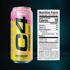 C4 Performance Energy Drink with Zero Sugar, Strawberry Blast, 12pk