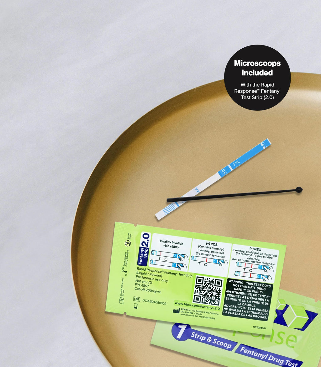 Rapid Response 2.0 Fentanyl Test Strips – Upgraded Drug Testing Kit with Micro Scoop – Fewer Cross-Reactions – Fast & Accurate Harm Reduction Tool for Overdose Prevention(100 Pack)