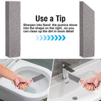 Navona 68 Pack Pumice Stone Scouring Sticks with 8 Universal Handles, Grey Pumice Cleaner for Toilets, Bathrooms & Multi-Surface Hard Water Stain and Limescale Removal