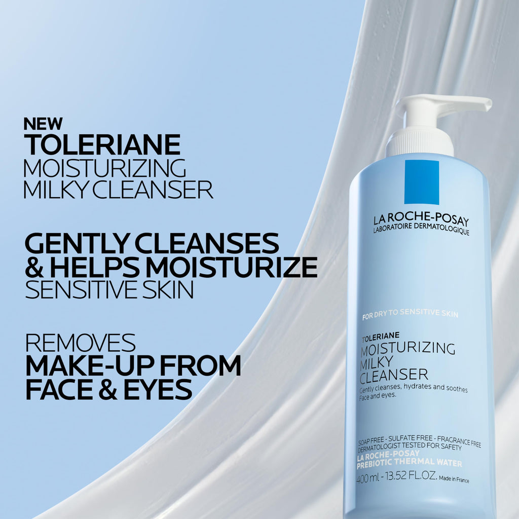 La Roche-Posay Toleriane Moisturizing Milky Cleanser with Glycerin, 13.5oz