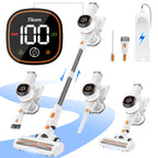 Tikom V500 Cordless Vacuum Cleaner for Home, 40000Pa/450W Stick Vacuum with LED Touch Screen, Charging Wall Dock, Anti-Tangle, Lightweight Handheld Vacuum for Pet Hair, Hard Floor, Carpet