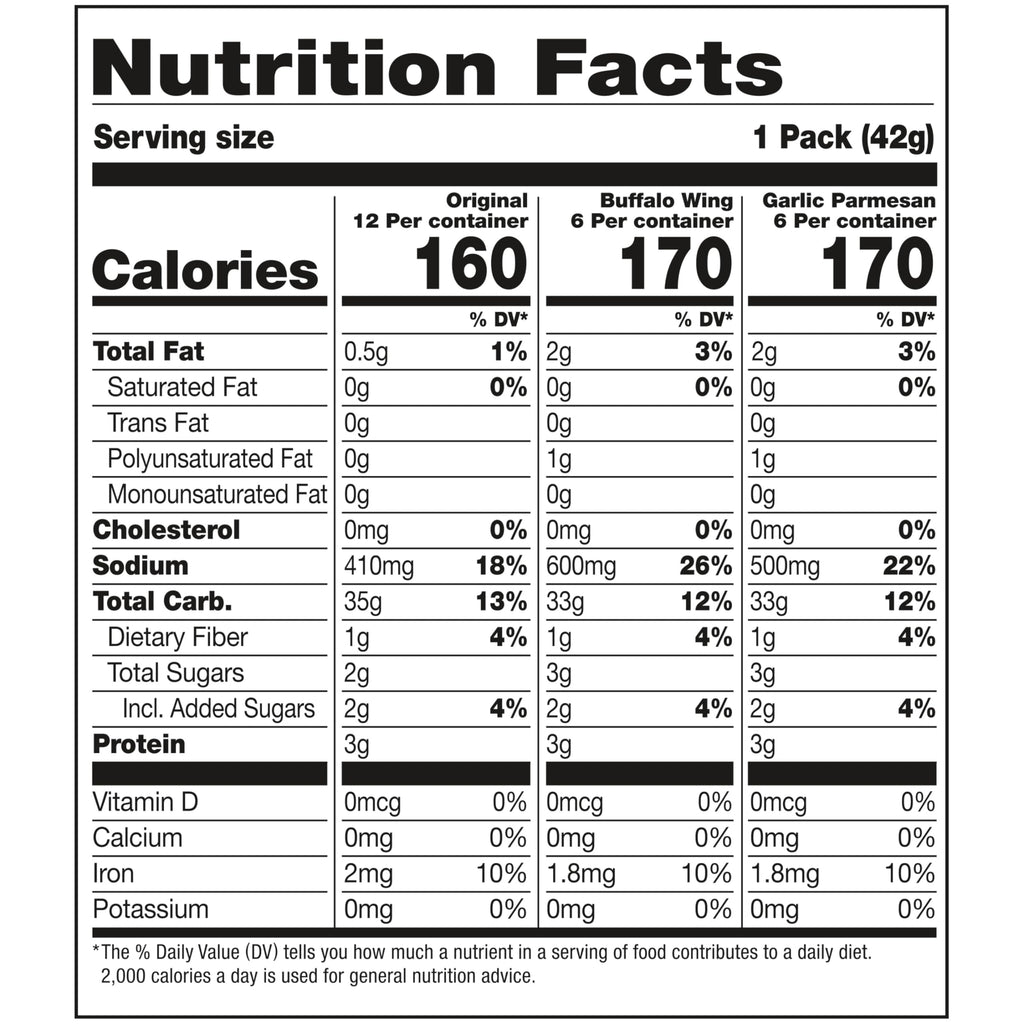 Snack Factory Pretzel Crisps Variety Pack, Individual 1.5 Ounce (Pack of 24)