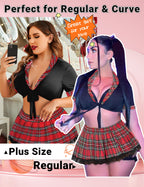 ADOME Women's Lingerie Sexy Halloween Lingerie Set 2 Piece Naughty Outfits