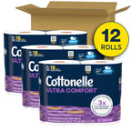 Cottonelle Ultra Soft Toilet Paper, 12 Family Mega Rolls = 54 Regular Rolls