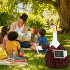 23" Back to School Porch Goose Outfits Teacher Lawn Costume Goose Costume Set Chalkboard Dress Glasses Porch Geese Costumes First Day of School Decoration for Garden Yard Patio Statue Supplies