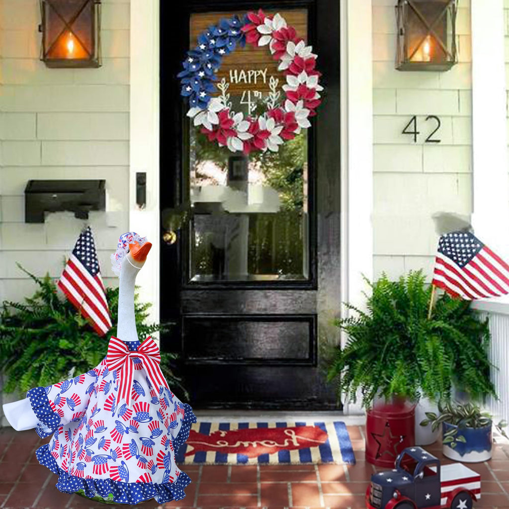 Muximud 4th of July Porch Goose Outfit, 23" Goose Statue Costume Set