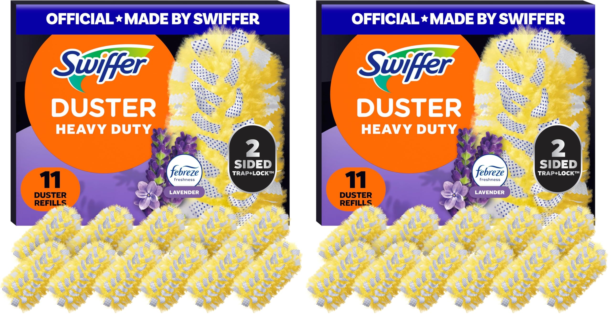 Swiffer Dusters Multi-Surface Heavy Duty Duster Lavender Refills, 11 Count (Pack of 2)