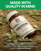 Nirogam Purushrink - BPH Prostate Supplement for Men, Supports Better Sleep & Urinary Health - Natural Ayurvedic Herbal Supplement 120 Tablets - Vegan, Dairy Free, Gluten Free