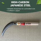 Hounen Miyawaki Nejiri Kama Weeder – Japanese Weeding Sickle, Twisted Stainless Steel, 4.7 in (12 cm) Blade, 13 in (33 cm), Root Slicer for Garden Beds & Crabgrass, Made in Japan (Japanese Steel)