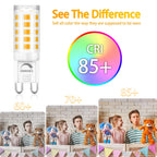 winshine 24 Pack Dimmable G9 LED Light Bulb 2700K Soft White, 40W Equivalent Halogen Replacement, 4W G9 Base Chandelier Light Bulb, T4 Bi Pin Base, CRI85+ 120V 400 Lumens 360 Beam Angle