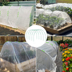 JCKHXG 72pcs Garden Hoops for Raised Bed, 12 Sets of 8FT Long Greenhouse Hoops Grow Tunnel, Rust-Free Fiberglass Support Hoops Frame for Netting, DIY Plant Support Garden Stakes for Row Cover