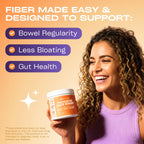 GOBIOTIX Fiber Supplement Powder with Prebiotics for Digestive Health and GLP-1 Support, Soluble Fiber for Gut Health & Debloat, Keto, Vegan, Gluten & Sugar Free, 35 Servings (3 Pack)