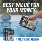 5-in-1 Hot Tub Weekly Care - Water Clarifier and Conditioner for Sparkling Soft Spa Water, Safe on Hot Tub Surfaces and Components, for Acrylic, Inflatable, Portable, Hard Shell Spas - 4 Pouches