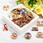 Landical 60 Pcs All Cancer Awareness Pins Bulk,Multicolor,Cancer Awareness