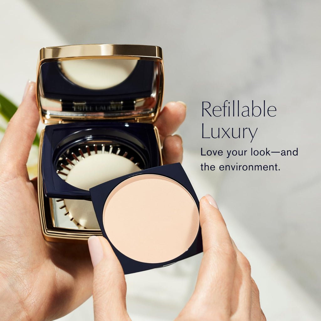 Estée Lauder Double Wear 12-Hour Stay-in-Place Matte Powder Foundation | Controls Oil & Shine, 0.39 Ounce, 3C2 Pebble