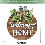 Interchange Welcome Sign Front Door Wreaths for Spring Fall Summer Winter