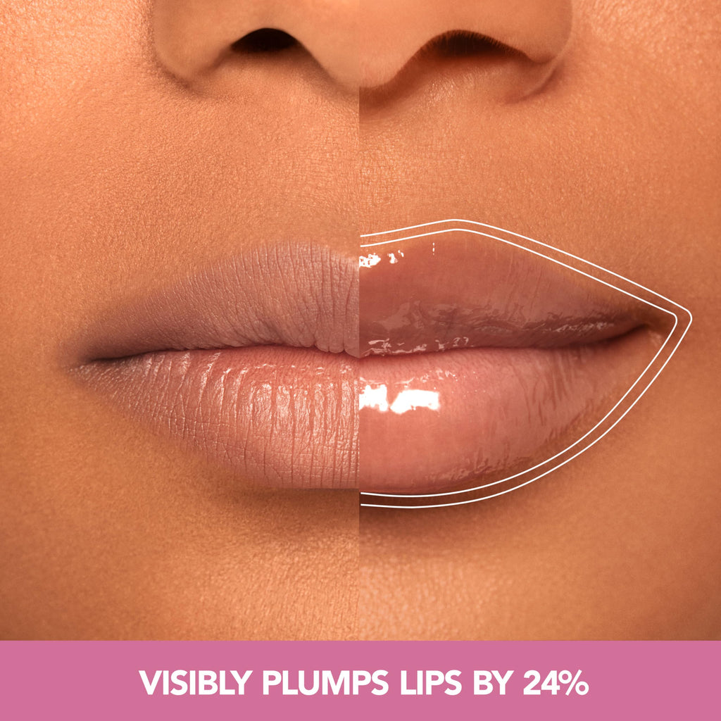 BUXOM Power-Full Plumping Lip Balm, Tinted Lip Balm Plumper, Enhancing Lip Moisturizer, Hydrating & Smoothing Peptide Lip Treatment, Cruelty-Free, Filler, Celeste, Big O