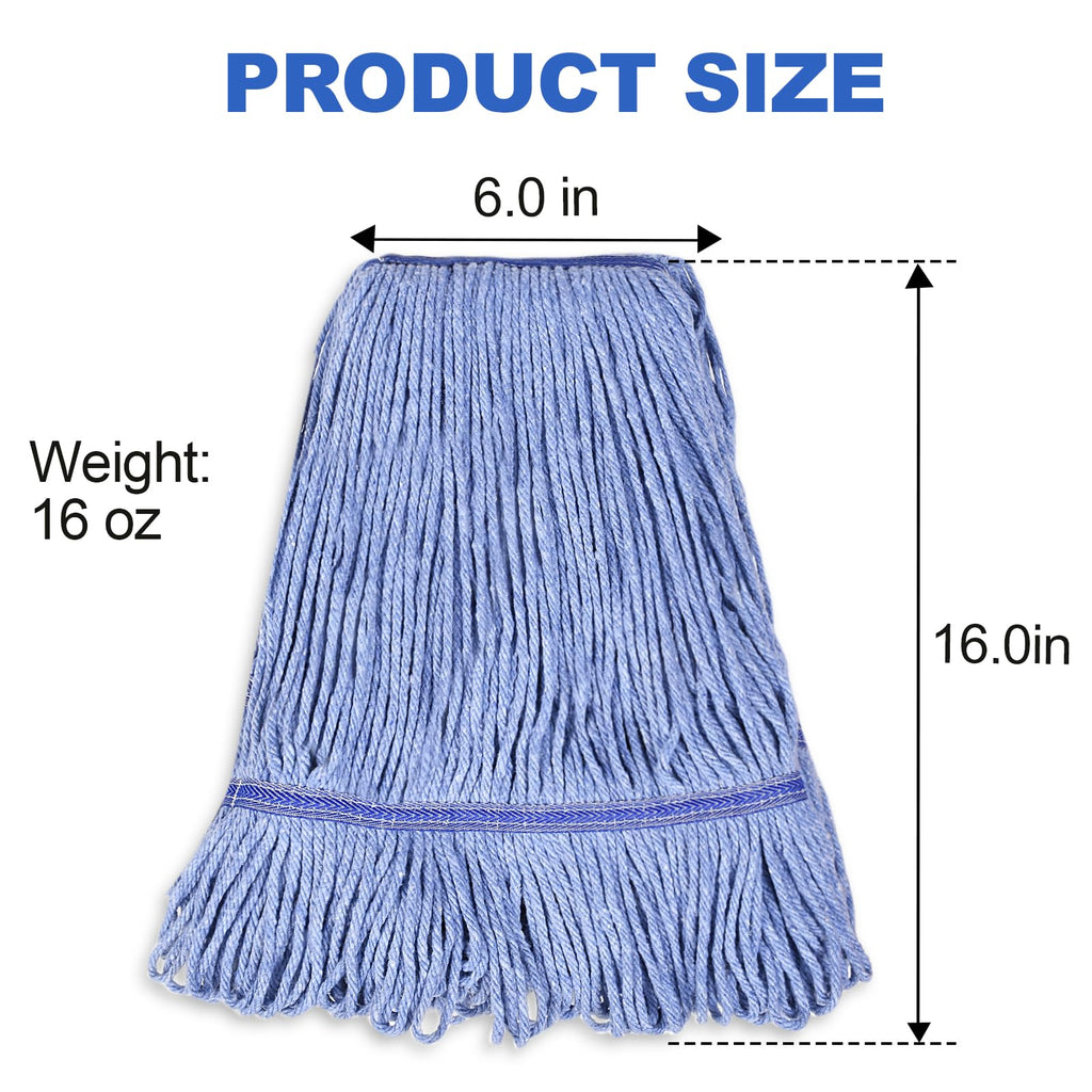 HiBaby 4 Pack Commercial Mop Head Replacement Heavy Duty Mop Head Replace