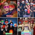25 Packs LED Glasses 5 Neon Colors glow in the dark party supplies Favor for Kids Adult Glow sticks Light Up Glasses fit Holiday Birthday Valentine's Day and Halloween Party Supplies Cosplay Christmas