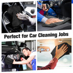 Tanlade Microfiber Cleaning Cloth 6"x6" Cleaning Rags Reasonable Kitchen Towels Microfiber Towels Cars Wash Dry Erase Cloth (Black,30 Pcs)