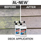 AL-NEW Outdoor Cleaner Combo Pack of 2 | Versatile Outdoor Cleaner Perfect For Use On Vinyl Siding, Composite Decking, Wood Fences, Outdoor Patios, Gutters, & More (Outdoor Cleaner Hose-End Combo Pack)