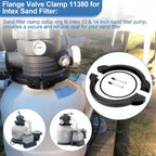 Ophjerg 11380 Pool Filter Clamp Only for Intex 12 & 14 Inch Krystal Sand Filter Pump, Sand Filter Valve Clamp Replacement Intex Sand Filter Clamp - Pool Sand Filter Replacement Parts Included O-Ring