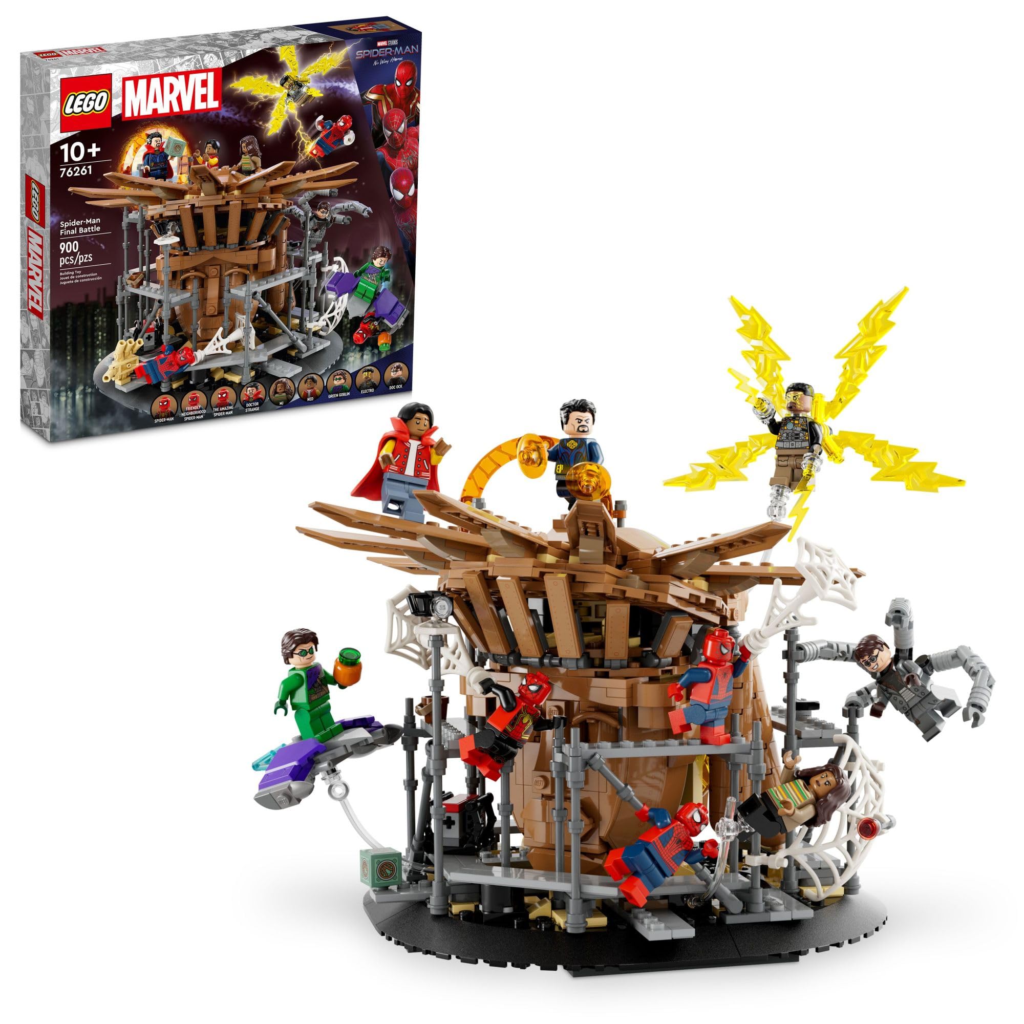 LEGO Marvel Spider-Man Final Battle Building Toy - Pretend Play Kids Toy for Fans, Boys & Girls, Ages 10+ - with 3 Spiderman Minifigures - Gift for Birthdays - 76261